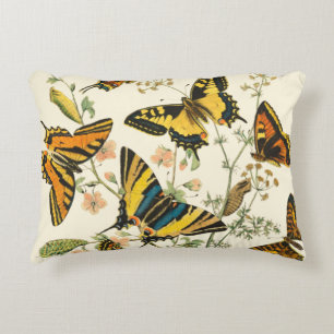 Almofada Decorativa Coloração das Borboletas e das lagartas