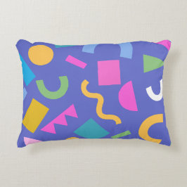 Almofada Decorativa Colorful Abstract Geometric Memphis Style Pattern