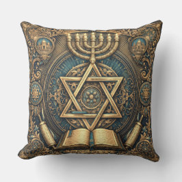 almofada decorativa com desenho tradicional judaic