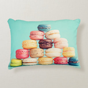 Almofada Decorativa Com fome, Macaron, hipster, multicolorido,