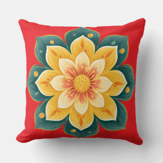 Almofada Decorativa com Impressão Floral Elegante
