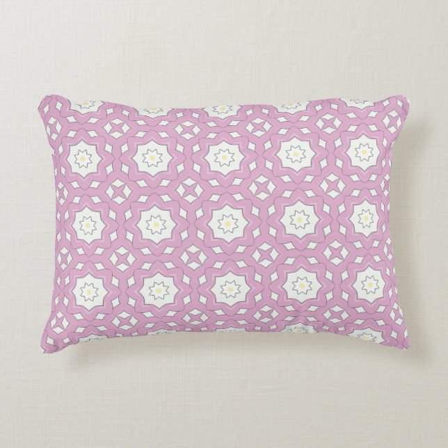almofada decorativa com um padrão geométrico (Frente)