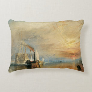 Almofada Decorativa Combate ao Temerário por Joseph Turner, Arte Marít