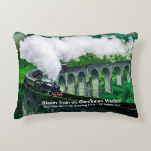 Almofada Decorativa Comboio a vapor em Glenfinnan Viaduct - Adicionar