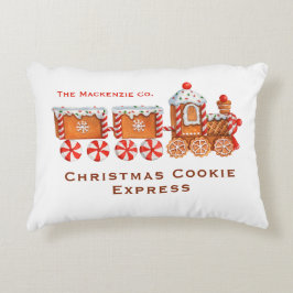 Almofada Decorativa Comboio de pão de especiarias Natal personalizável