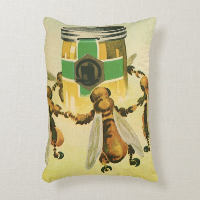 Almofada Decorativa Comida, Jar Dançante De Mel Orgânico (Frente(Vertical))