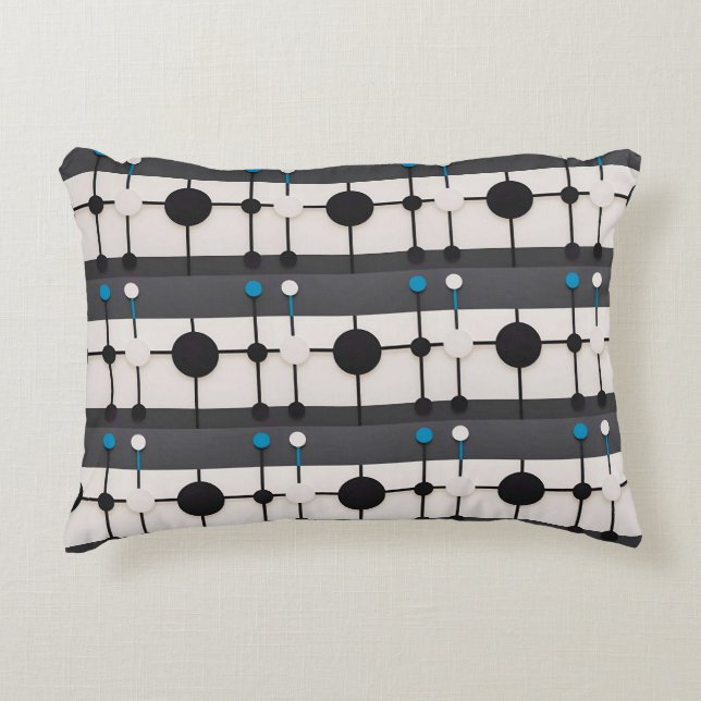 Almofada Decorativa Composição Geométrica Abstrata com Círculos (Frente)