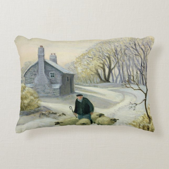 Almofada Decorativa Conduzindo os carneiros (Frente)