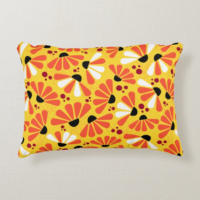 Almofada Decorativa Coneflower Confetti em Lemon Yellow (Frente)