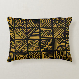 Almofada Decorativa Conflito africano: tribal étnico sem descontinuida