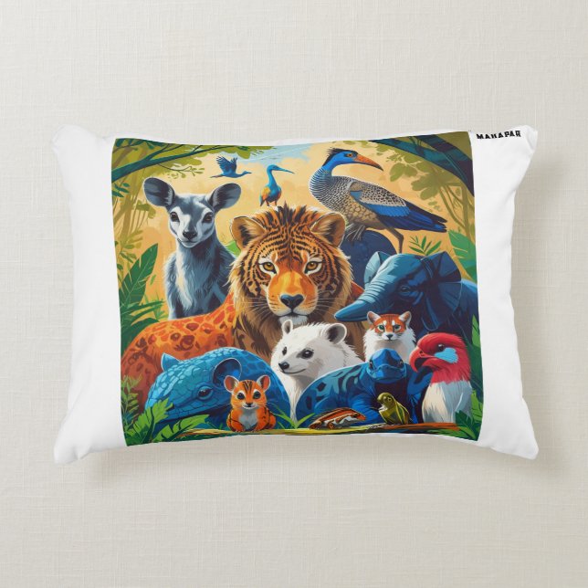 Almofada Decorativa "Congruência Selvagem" (Frente)