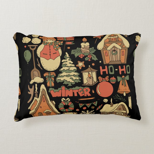 Almofada Decorativa conjunto de colheita de natal 1 (Frente)