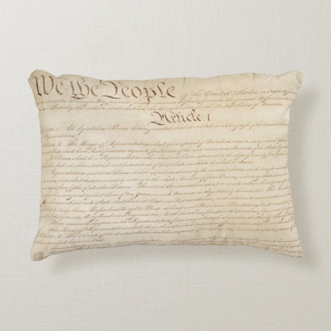 Almofada Decorativa Constituição dos Estados Unidos, Nós, o Povo (Frente)