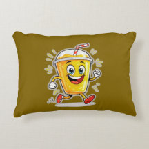 **Copo de Suco de Desenho Animado Correndo – Bebid