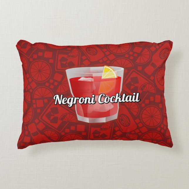 Almofada Decorativa Coquetel Negroni (Frente)