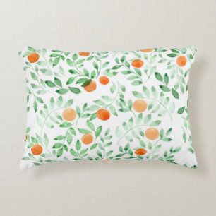 Almofada Decorativa Cor de Água da Proveniência Laranja Verde Tangerin