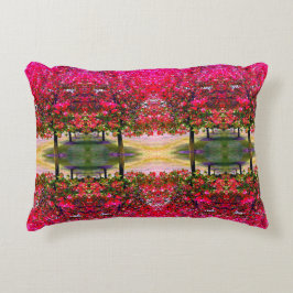 Almofada Decorativa Cor-de-rosa estilo Monet Paisagem de outono, folha