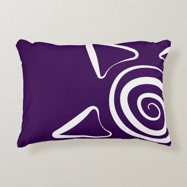 Almofada Decorativa Cor Roxo de Design Simples (Frente)