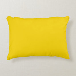 Almofada Decorativa Cor Sólida Amarelo Mínima Moderna