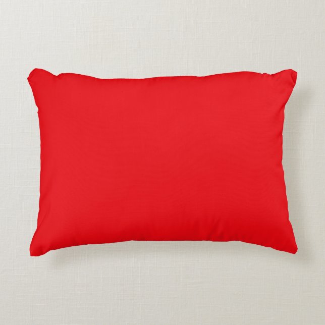 Almofada Decorativa Cor Sólida Vermelha, Moderno, Tendência, Simples (Frente)