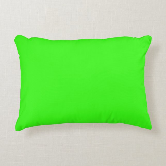 Almofada Decorativa Cor Verde Neon Sólido (Frente)