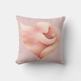 Almofada Decorativa Coração de Pombo com Aquarela 