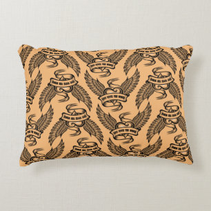 Almofada Decorativa Coração Vintage Com Asas, Amor Te Dá Asas