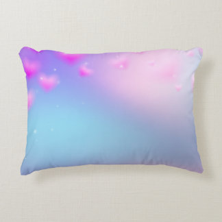 Almofada Decorativa Corações Cor-de-Rosa Sonhadores & Faíscas Fundo Pa
