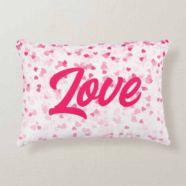 Almofada Decorativa Corações e Amor do namorados (Frente)