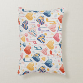 Almofada Decorativa Corações musicais