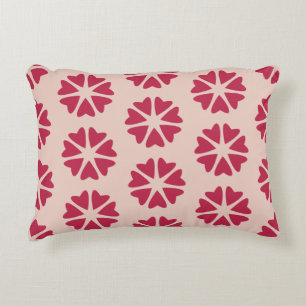 Almofada Decorativa Corações Nucleares - vermelho magenta - padrão per