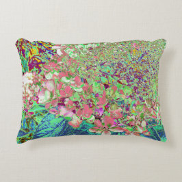 Almofada Decorativa Coral Elegante e Chartreuse Limelight Hydrangea