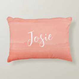 Almofada Decorativa Coral Ombre com Nome