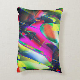 Almofada Decorativa Cores extravagantes de abstrato e formas de exibiç