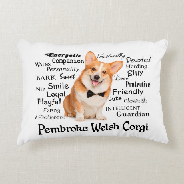 Almofada Decorativa Corgi Traits (Frente)