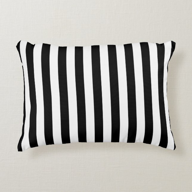 Almofada Decorativa Cornwall flag stripes black white line pattern sym (Frente)