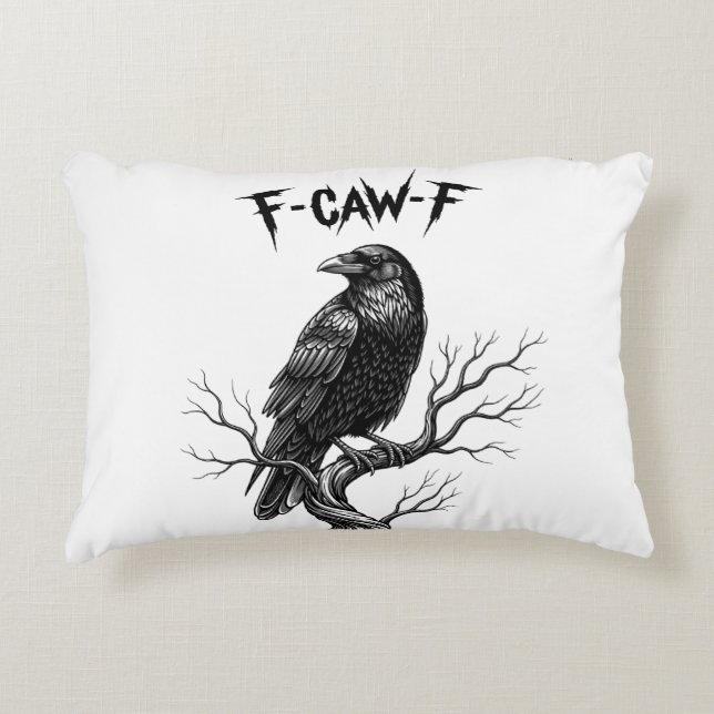Almofada Decorativa Corvo - F-Caw-F (Frente)