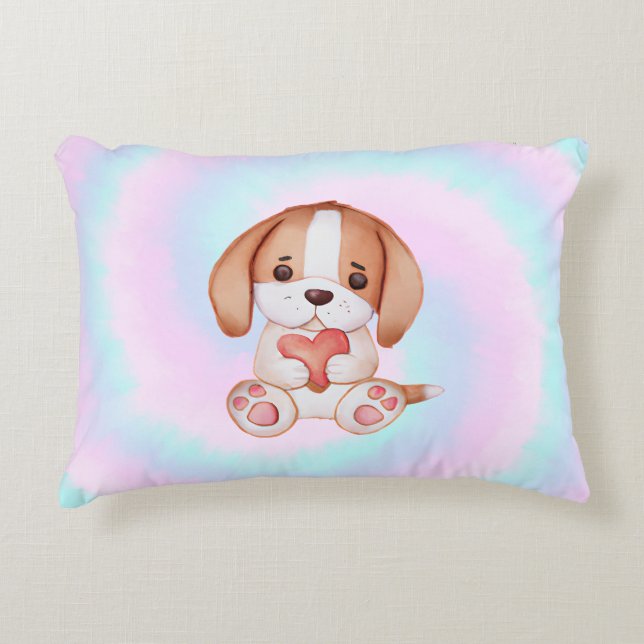 Almofada Decorativa Cotton Candy Puppy Love (Frente)