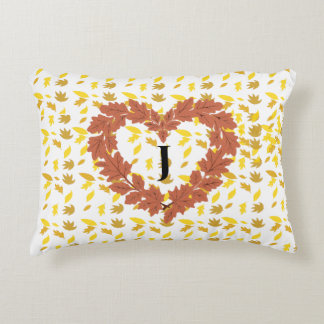 Almofada Decorativa couronne d'automne sur son lit de feuilles