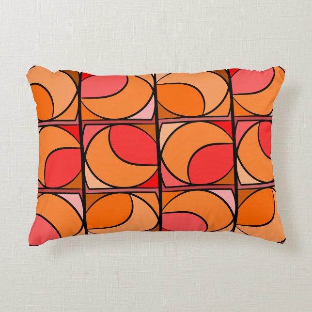 Almofada Decorativa Coussin décoratif seventies orange (Frente)
