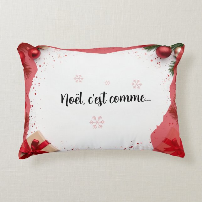 Almofada Decorativa Coussin Noel c'est comme (Frente)