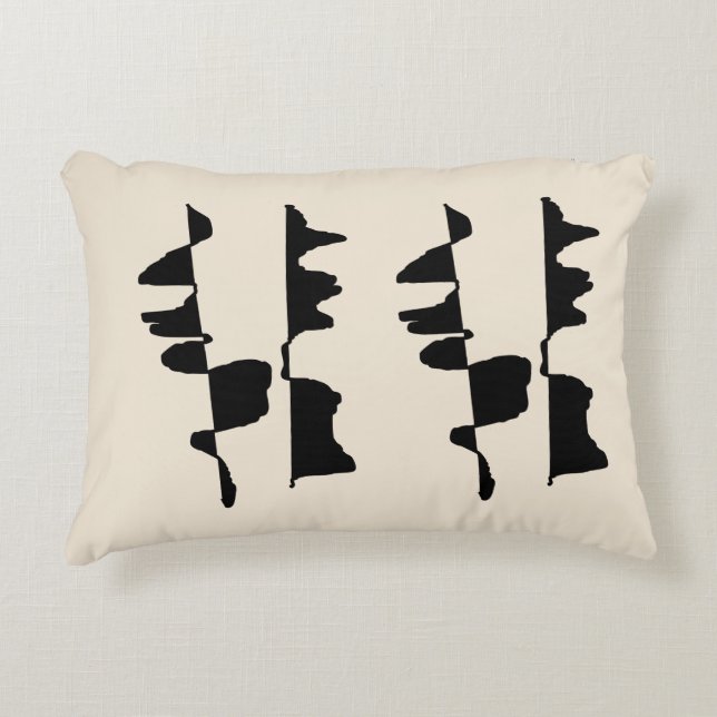 Almofada Decorativa Coussin Rectangulaire - Abstrait Dual Face (Frente)