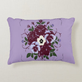 Almofada Decorativa Coussin rectangulaire - Bouquet de Violettes