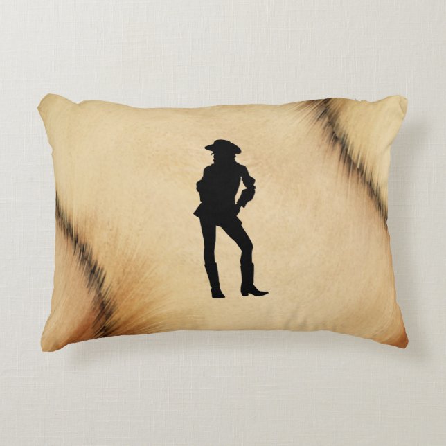 Almofada Decorativa Cowgirl Cowhide (Frente)