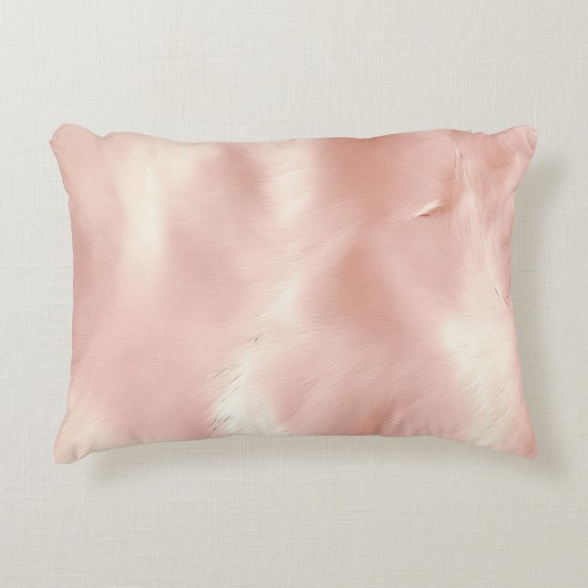 Almofada Decorativa Cowhide Rosa-Rosa-Rosa-Esbranquiçada (Frente)