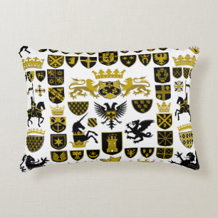 Almofada Decorativa Crestos herálsecos, designs simbólicos.