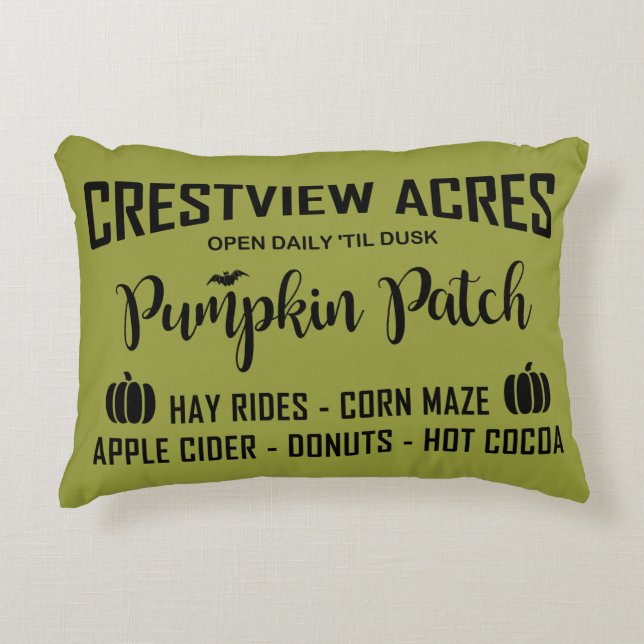 ALMOFADA DECORATIVA CRESTVIEW ACRES PATCH DE PUMPKIN (Frente)