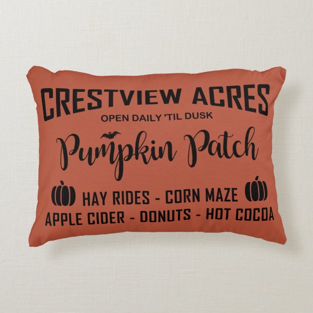 ALMOFADA DECORATIVA CRESTVIEW ACRES PATCH DE PUMPKIN (Frente)