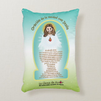 Almofada Decorativa Crianças espanholas Ícone da Mamãe Maria + Oração 
