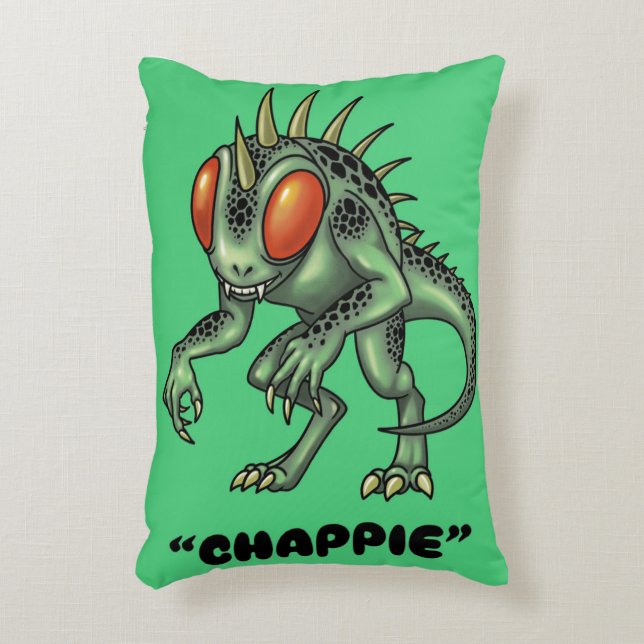 Almofada Decorativa Criptide Chupacabra "Chappie" (Frente(Vertical))